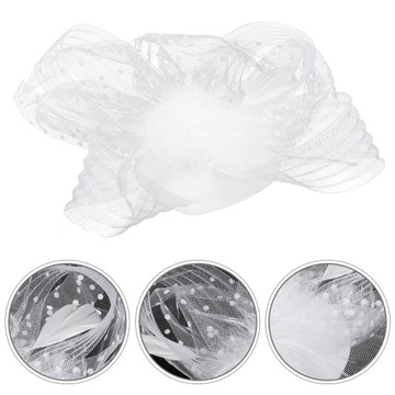 ШИКАРНАЯ ВИНТАЖНАЯ БЕЛАЯ ФРАНЦУЗСКАЯ ШАПКА ДЛЯ ВОЛОС