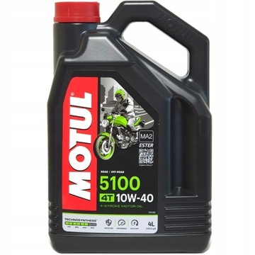 MOTUL 5100 4T 10W40 4L ESTER MA2 OLEJ SILNIKOWY MOTOCYKLOWY PÓŁSYNTETYK