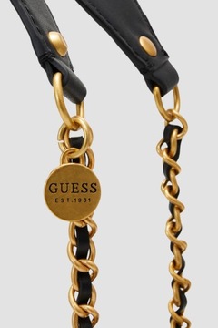 GUESS Czarna tweedowa shoperka Giully Tote