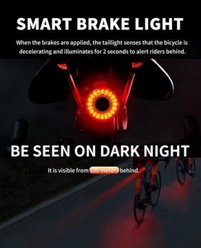 Интеллектуальный задний велосипедный фонарь Towild f.