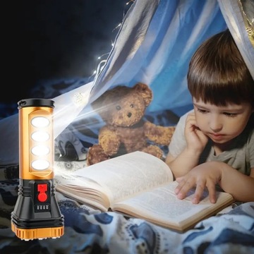 Перезаряжаемый солнечный фонарик 9LED+4xCOB 1200мАч