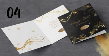 Firmowe kartki świąteczne Boże Narodzenie Z LOGO - Papier perłowy + koperta
