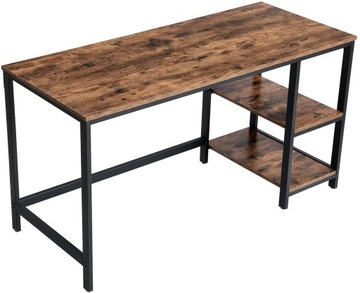 Biurko prostokątny Songmics Vasagle 140 x 60 x 75 cm loft industrialne