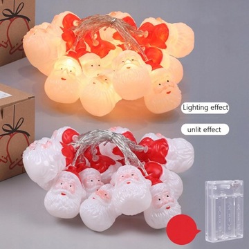 Рождественские гирлянды с красивым Санта-Клаусом