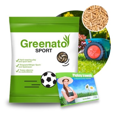 TRAWA SPORTOWA ODPORNA NA DEPTANIE WYTRZYMAŁA NASIONA SPORT BOISKOWA 2KG