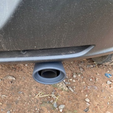 ВЫХЛОПНАЯ НАКОНЕЧНИК Изогнутая КРЫШКА Матовый Черный