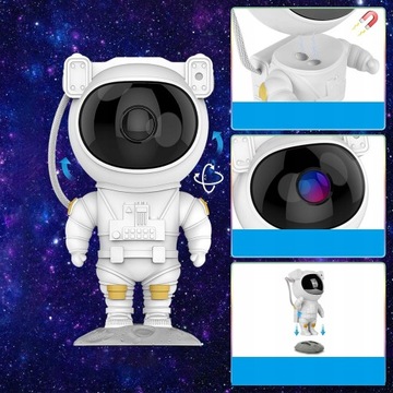 PROJEKTOR GWIAZD NIEBA LED LAMPKA NOCNA ASTRONAUTA
