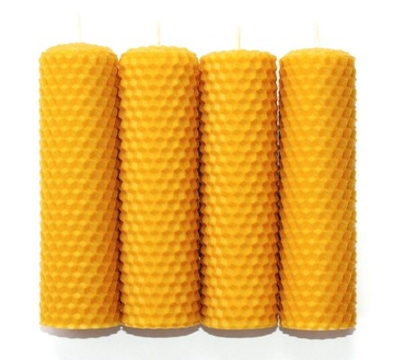 NATURALNE ŚWIECZKI 100% Z WOSKU PSZCZELEGO KOMPLET