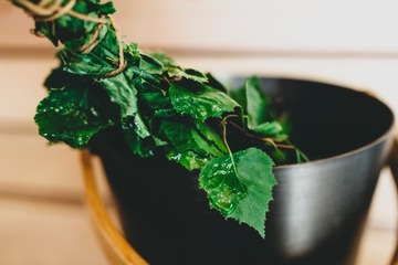 Ведро металлическое NARVI черное бамбуковое 5л для сауны