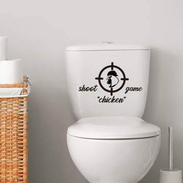ЗАБАВНАЯ НАКЛЕЙКА НА ТУАЛЕТ НАКЛЕЙКА ПЕТУХ ДЛЯ ВАННОЙ КОМНАТЫ