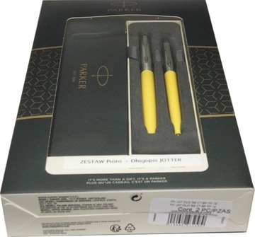 PARKER DŁUGOPIS + PIÓRO WIECZNE JOTTER Żółty