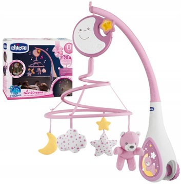 Chicco Next2Dreams CH89789 Мобиль для детской кроватки First Dreams, розовый