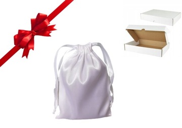 WOREK WORECZEK TORBA LUKSUSOWY BIAŁY SATYNOWY