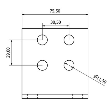 Угловой держатель | Размер: 80x75x75 мм