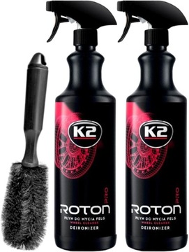 2x K2 ROTON PRO PŁYN DO MYCIA FELG 1L SZCZOTKA