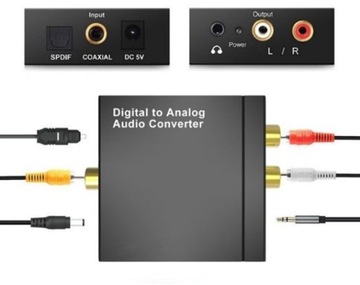 Przetwornik MOZOS DAC01 24Bit z kablem optycznym