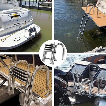 Палубная лестница Worhan ML300A, сталь, 4 ступеньки. 1,58 м