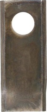 Nożyk kosiarki rotacyjnej lewy 96x40x3mm fi 19mm Deutz Fahr VF16502727KR