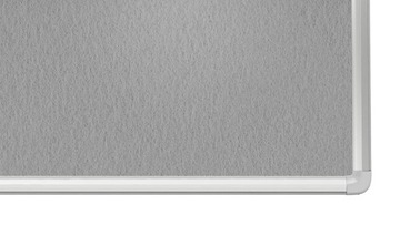 Tablica tekstylna filcowa 150x100 Szara Aluminium