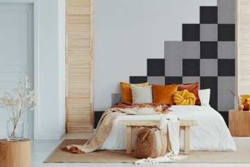 Войлочные настенные панели 30х30см квадратные промо-полоски