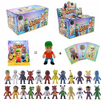 24 SZTUK ZESTAW FIGURKI STUMBLE GUYS KOMPLET KARTA