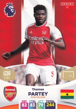 Panini PREMIER LEAGUE 2024 Karty piłkarskie ARSENAL Partey 35