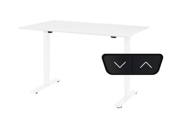 BIURKO BIAŁE Z REGULACJĄ WYSOKOŚCI 120x80 ProErgo
