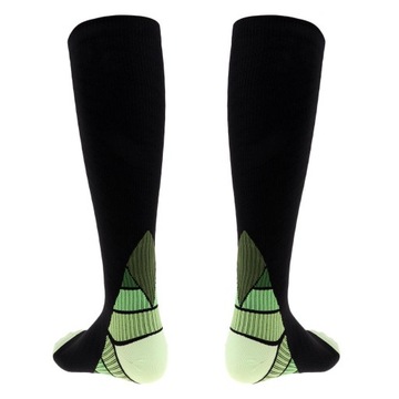 1 para skarpet kompresyjnych do biegania i jazdy na rowerze, podróż S i M, zielone