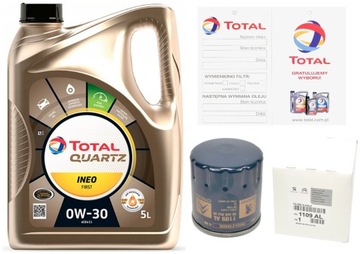 Olej TOTAL INEO 0W30 5L 2.0 BlueHDI + Filtr Oleju
