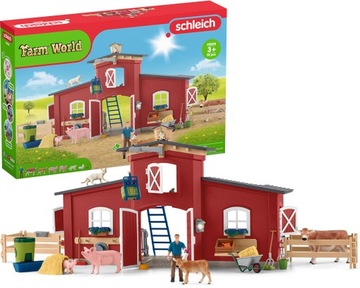 SCHLEICH 42606 DUŻA STODOŁA ZE ZWIERZĘTAMI I AKCESORIAMI FARMA