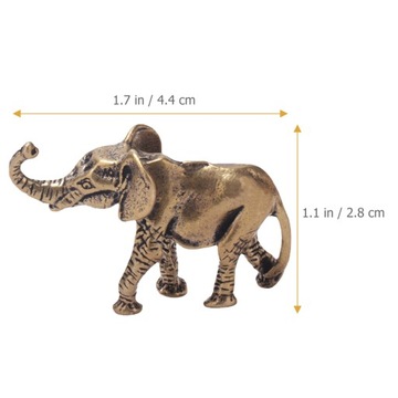 МАЛЕНЬКИЕ ФИГУРКИ СЛОНОВ, ОКРАШЕННЫЕ ИЗ ЛАТУНИ
