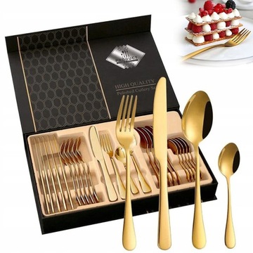 НАБОР СТОЛОВЫХ ПРИБОРОВ 24 EL НАБОР НА 6 ЧЕЛОВЕК СТАЛЬНОЙ ЯЩИК