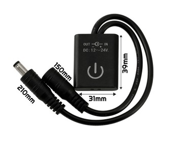 Włącznik Czujnik Ruchu Meblowy Na Podczerwień Do Taśmy LED 12~24V 5A Czarny