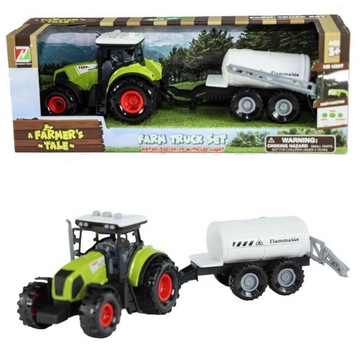 Zielony Traktor z Przyczepą - Zabawka dla Małych Farmerów