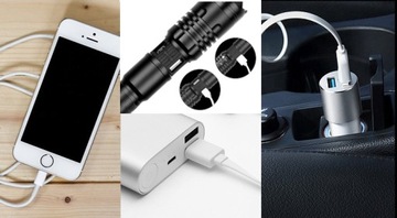 МОЩНАЯ ТАКТИЧЕСКАЯ СВЕТОДИОДНАЯ ЛАМПА POWERBANK USB ZOOM