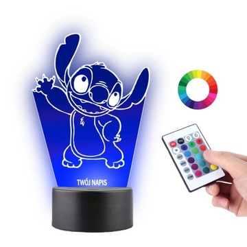 Lampka Nocna Lilo i Stich 16 kolorów LED PLEXIDO