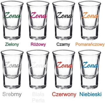 Бокалы с толстым дном с золотой надписью Муж Жена 15 мл для свадебного приема НАЛЕВАК