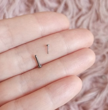 СЕРЬГИ LABRET AB PUSH IN БЕЗ РЕЗЬБЫ ТИТАН 1.2/7/2