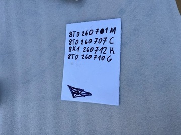 AUDI A5 8T A4 PŘÍVODY KLIMATIZACE KOMPLET ORIGINÁLNÍ 8T0260701M 8K1260712K