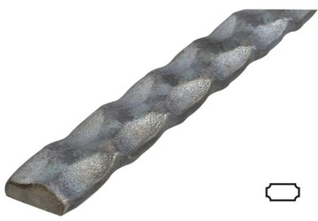 płaskownik kuty młotkowany grawer brama 12x6mm 3m
