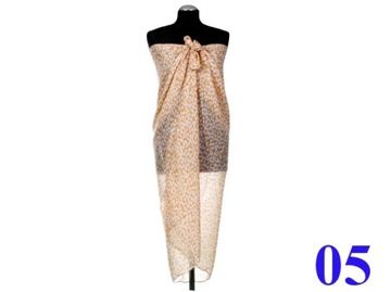 ПЛЯЖНЫЙ ШАРФ, ВОЗДУШНОЕ ПАРЕО, МАЛЕНЬКИЕ ЦВЕТЫ - 05