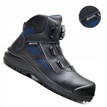 MOCNE SKÓRZANE BUTY ROBOCZE MĘSKIE BHP BASE PROTECTION BE FAST TOP S3 BOA