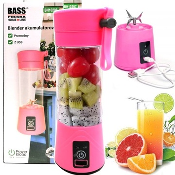 BEZPRZEWODOWY BLENDER MIKSER TURYSTYCZNY AKUMULATOROWY USB 400ml