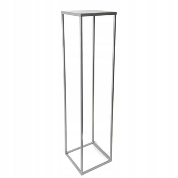 SIMPLE-12 Kwietnik 100cm metalowy srebrny 1-poziomowy