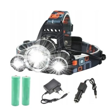 LATARKA CZOŁOWA LED CREE 3 XML T6 USB MOCNA