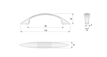 МЕБЕЛЬНАЯ РУЧКА 96 ММ ХРОМ