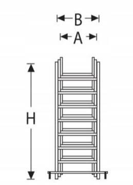 Алюминиевая лестница HIGHER 3x10 Professional + CART