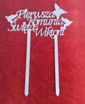 TOPPER TOPER IMIĘ NA TORT PIERWSZA KOMUNIA ŚWIĘTA