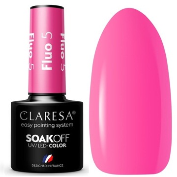 Claresa NA LATO NEONOWY MANICURE Lakier Hybrydowy do paznokci FLUO 5