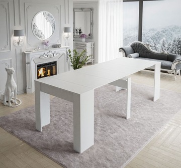 FUERRO раздвижной консольный стол, 237 см, матовый белый